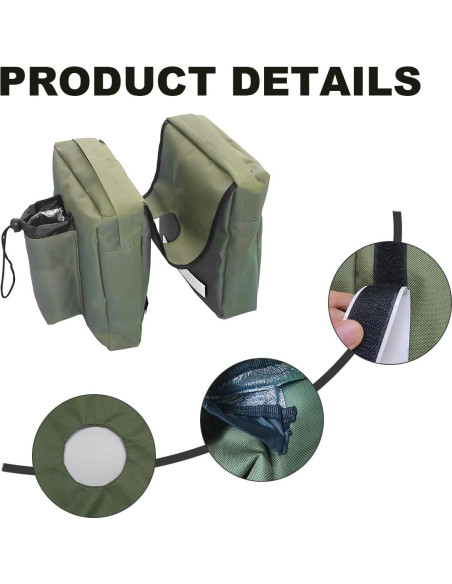 Bolsa de Tanque de Motocicleta Wevdn Impermeable Verde Militar