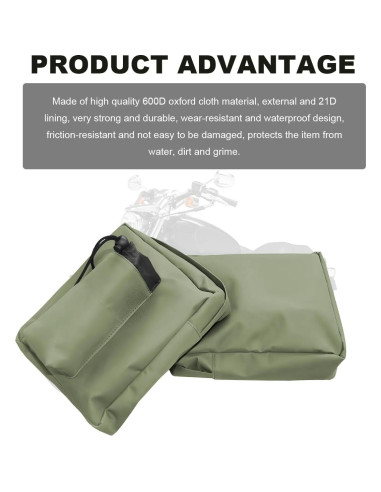 Bolsa de Tanque de Motocicleta Wevdn Impermeable Verde Militar