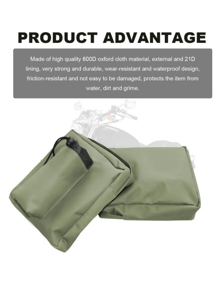 Bolsa de Tanque de Motocicleta Wevdn Impermeable Verde Militar