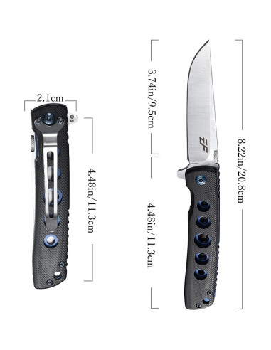 Cuchillo Plegable Eafengrow EF27 Acero D2 Mango G10 20.8 cm