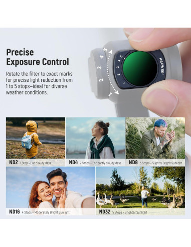 Juego de Filtros ND Magnéticos NEEWER para DJI Osmo Pocket 3