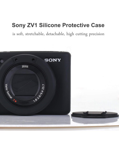 Funda protectora para cámara Sony ZV-1 - Silicona negra