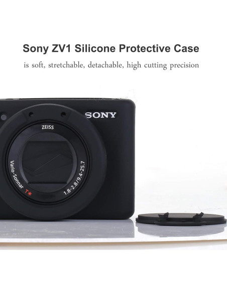 Funda protectora para cámara Sony ZV-1 - Silicona negra
