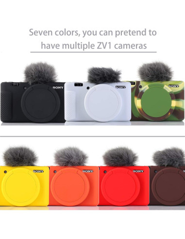 Funda protectora para cámara Sony ZV-1 - Silicona negra