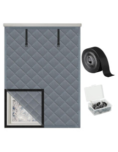 Cubierta de Ventana Aislante Térmica Fairooth 99x160cm Gris