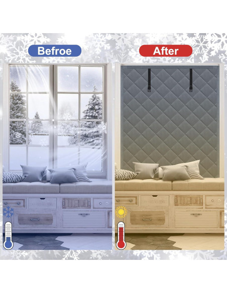 Cubierta de Ventana Aislante Térmica Fairooth 99x160cm Gris