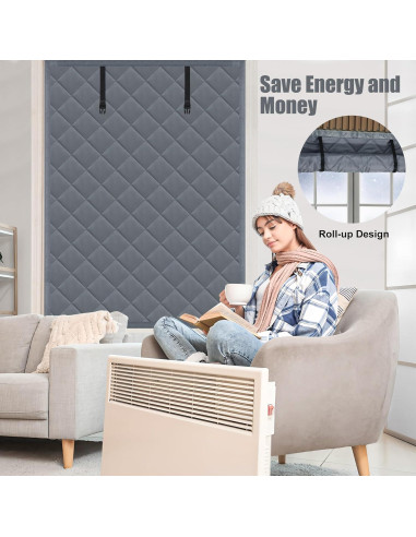 Cubierta de Ventana Aislante Térmica Fairooth 99x160cm Gris