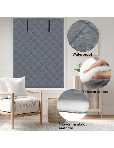 Cubierta de Ventana Aislante Térmica Fairooth 99x160cm Gris