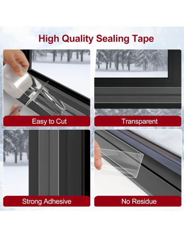 Cinta de Sellado para Ventanas Litaibai 5 cm x 10 m Transparente