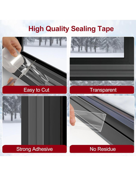 Cinta de Sellado para Ventanas Litaibai 5 cm x 10 m Transparente