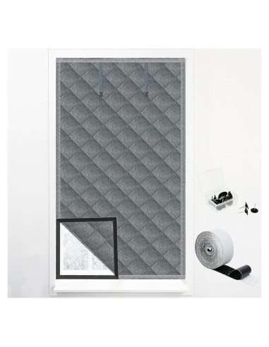 Cortina Aislante Térmica Hlimior 37x61 cm Gris 3 Capas