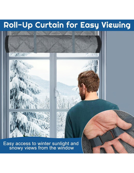 Cortina Aislante Térmica Hlimior 37x61 cm Gris 3 Capas