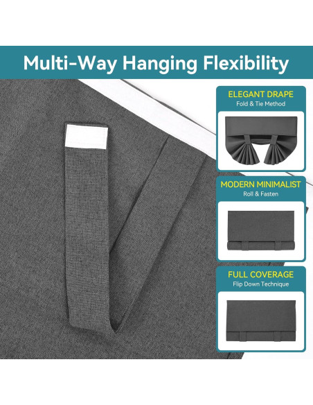 Cortina Blackout Warmstar 66x51 cm, Panel de Puerta Francesa Negro