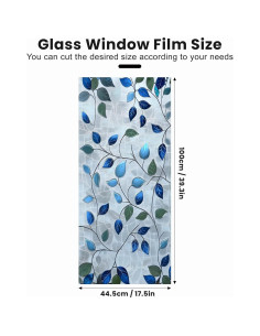 Película de Privacidad AOHMPT 3D Floral 99.8x44.5cm 2