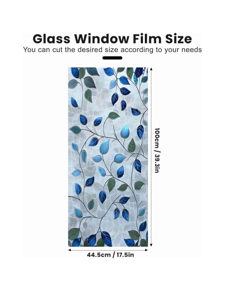 Película de Privacidad AOHMPT 3D Floral 99.8x44.5cm