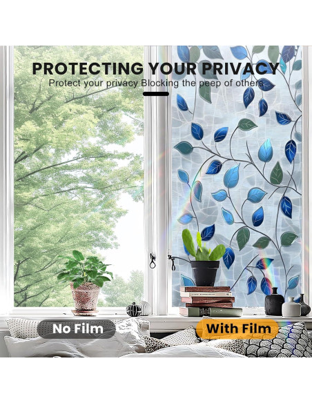 Película de Privacidad AOHMPT 3D Floral 99.8x44.5cm