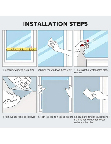 Película de Privacidad AOHMPT 3D Floral 99.8x44.5cm