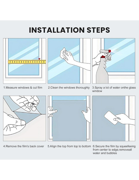 Película de Privacidad AOHMPT 3D Floral 99.8x44.5cm