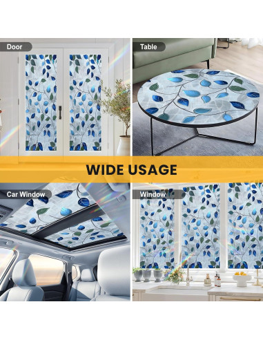 Película de Privacidad AOHMPT 3D Floral 99.8x44.5cm