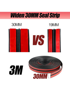 Sellado T de Goma 30mm LuLuya para Parabrisas y Ventanas 3M 2
