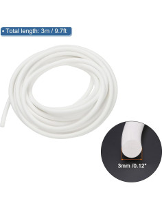 Tira de Sellado de Espuma de Silicona PATIKIL 3m x 3mm Blanca 2