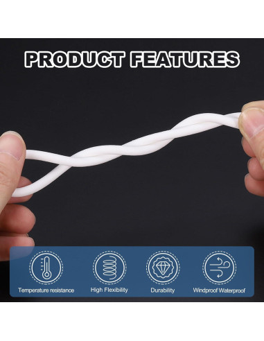 Tira de Sellado de Espuma de Silicona PATIKIL 3m x 3mm Blanca