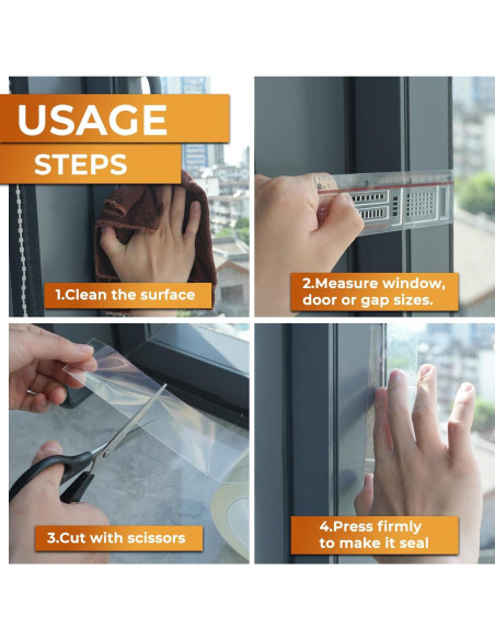 Cinta de Sellado de Ventanas SWRT 20 Mil 2x10.06m Transparente