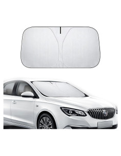 Protector Solar Parabrisas Coche NGHEY 140x70 cm Plegable Plata