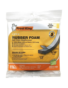 Cinta de Goma Espuma Negra 1/2" x 5/16" 24 Unidades 2