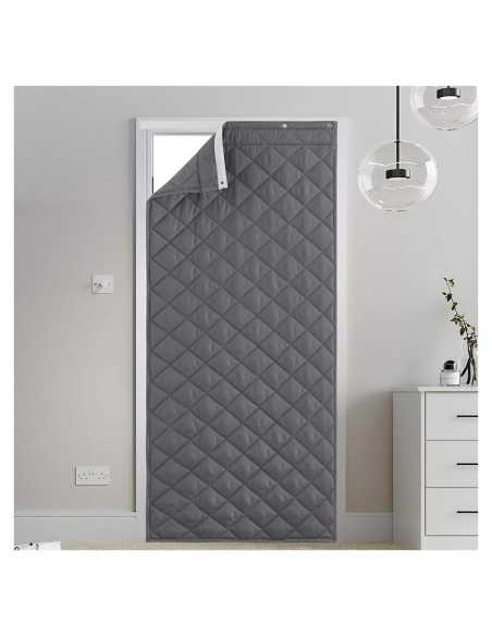 Cortina de Puerta Aislante KEPARPCN 91x208 cm Gris 1 Panel