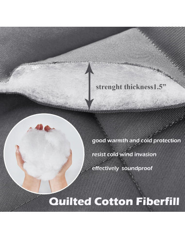 Cortina de Puerta Aislante KEPARPCN 91x208 cm Gris 1 Panel