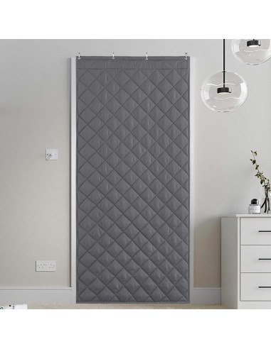 Cortina de Puerta Aislante KEPARPCN 91x208 cm Gris 1 Panel