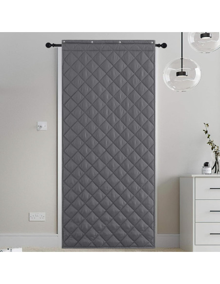 Cortina de Puerta Aislante KEPARPCN 91x208 cm Gris 1 Panel