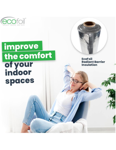 Aislamiento Barrera Radiante EcoFoil 1.22m x 38.1m Ecológico