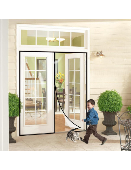 Cortina de Puerta Aislante Magnética Skloopearg 182.88x203.2cm