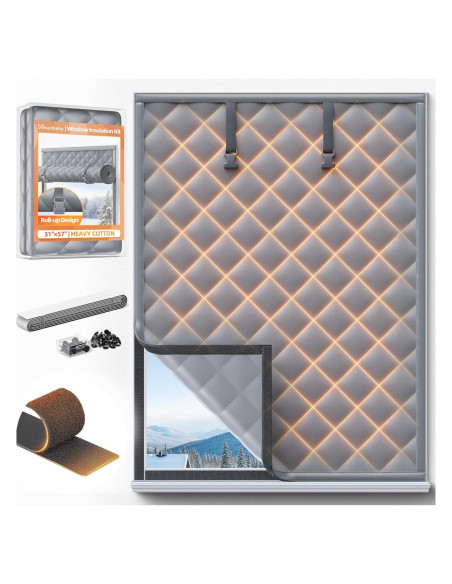 Aislamiento Térmico para Ventanas Mcanbaby 78x144 cm Gris