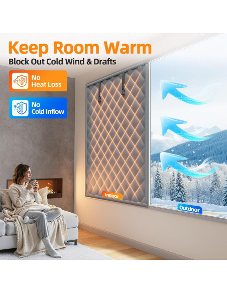 Aislamiento Térmico para Ventanas Mcanbaby 78x144 cm Gris