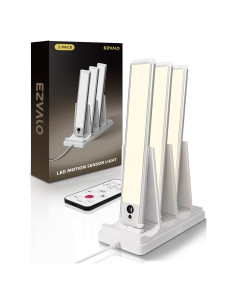 EZVALO Luces Bajo Gabinete Recargables con Sensor Movimiento 3 Pcs