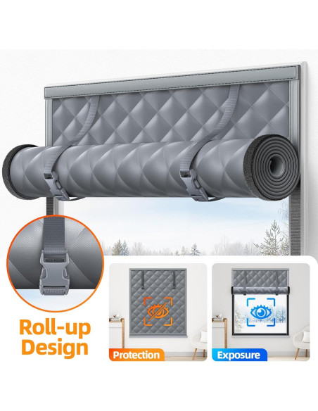 Aislamiento Térmico para Ventanas Mcanbaby 78x144 cm Gris