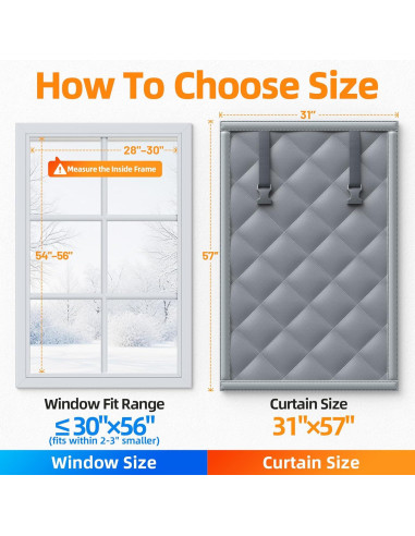 Aislamiento Térmico para Ventanas Mcanbaby 78x144 cm Gris