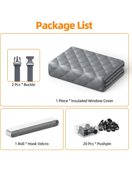 Aislamiento Térmico para Ventanas Mcanbaby 78x144 cm Gris