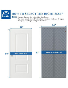 Cortina Térmica Aislante Magnética MAGZO 34x82 cm Gris 2