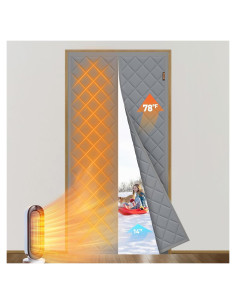 Cortina Térmica Aislante Magnética MAGZO 38x82 cm Gris