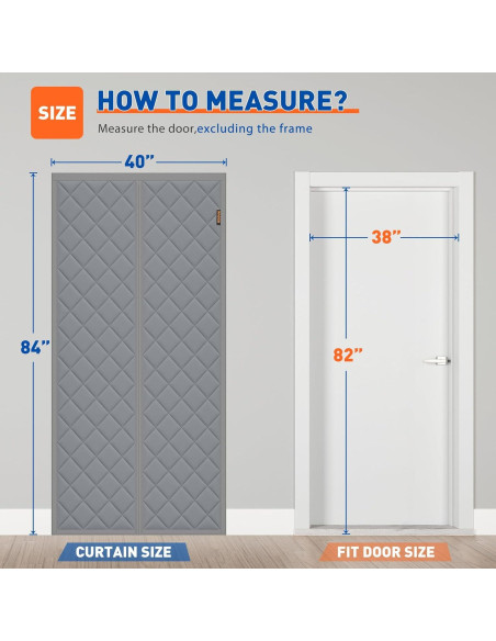 Cortina Térmica Aislante Magnética MAGZO 38x82 cm Gris