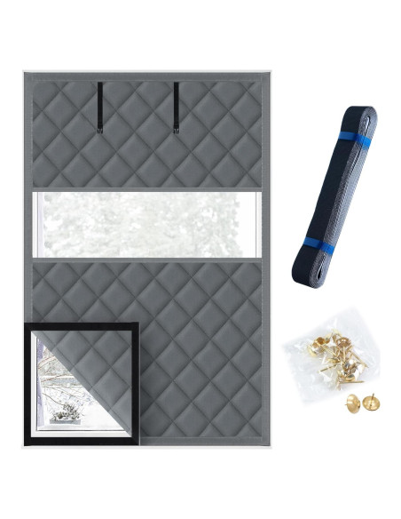 Cubierta de Ventana Aislante UYEDUJZ 160 x 119 cm Gris