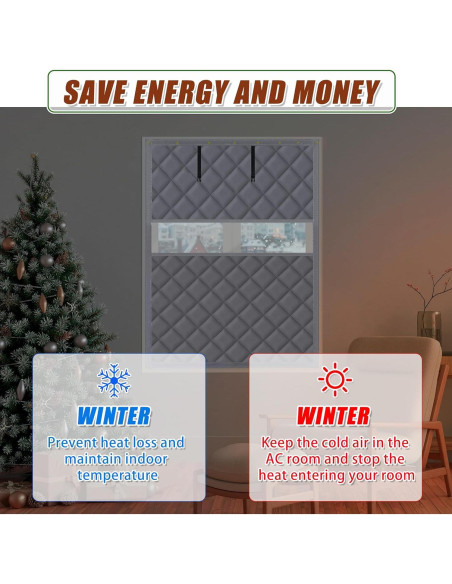 Cubierta de Ventana Aislante UYEDUJZ 160 x 119 cm Gris