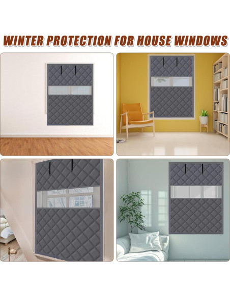 Cubierta de Ventana Aislante UYEDUJZ 160 x 119 cm Gris