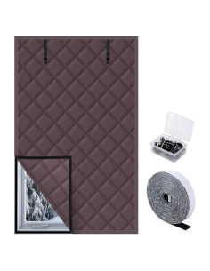 Cortina Aislante de Invierno Nkiy Quen 160x99 cm Rojo Marrón