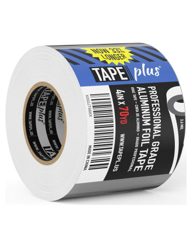 Cinta de Aluminio TapePlus 10.16 cm x 64 m Resistente al Calor
