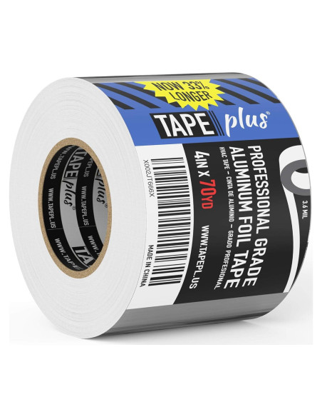 Cinta de Aluminio TapePlus 10.16 cm x 64 m Resistente al Calor